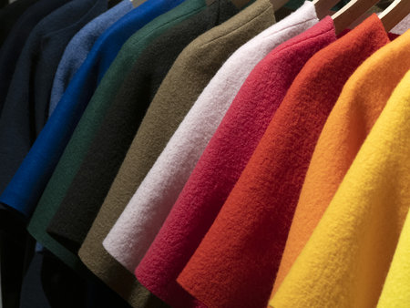 different colors wool fashion shirt clothes sweaterの写真素材