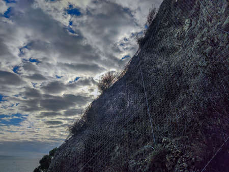 Acier iron Metallic net for rocks falling protectionの写真素材