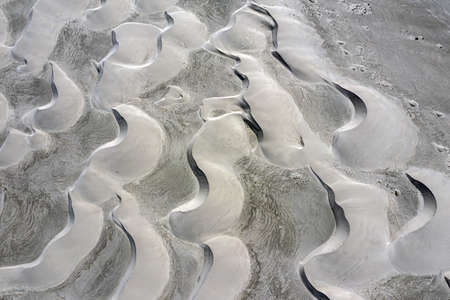 white sand dunes aerial view panorama landscape in baja california mexicoの写真素材