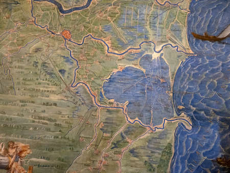 VATICAN CITY, ROME - FEBRUARY 26 2022 - Famous mural geographic maps opened again after coronavirusのeditorial素材