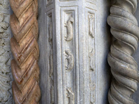 santa maria maggiore church bergamo italy detail close up
