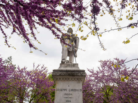 padua giuseppe garibaldi statue monumentのeditorial素材