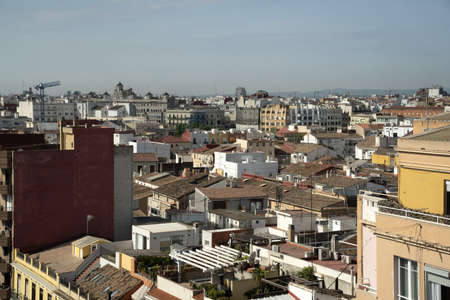 valencia aerial view cityscape from tower panorama