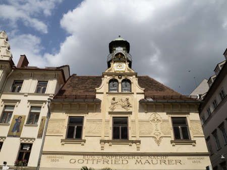 glockenspiel house Graz Austria historical clock tower view