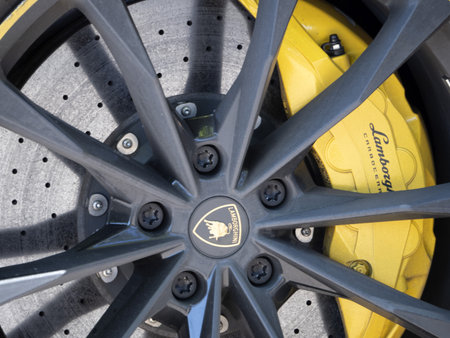 GRASSE, FRANCE - JUNE 25 2022 - The lamborghini bull run of Bull Days is an international community formed by top luxury brands and more than 1,000 Lamborghini ownersのeditorial素材
