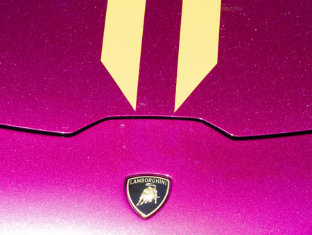 GRASSE, FRANCE - JUNE 25 2022 - The lamborghini bull run of Bull Days is an international community formed by top luxury brands and more than 1,000 Lamborghini ownersのeditorial素材