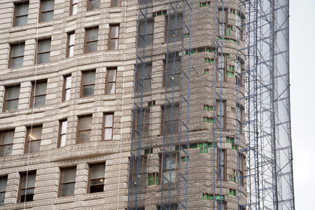 flatiron building under renovation new york city manhattan