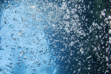 gas bubbles underwater pipeline gas leaking like the nord stream in baltic sea