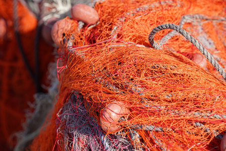 fishermen fishing net detail close up