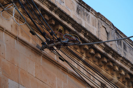 Malta Rabat medieval village building streetの写真素材