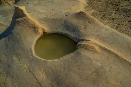 saint peter pools Malta rock formation hole on rocks view