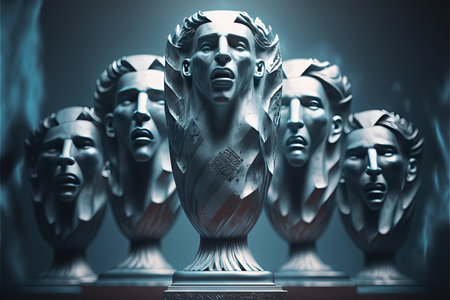 morocco soccer team winning cup illustration generative aiの写真素材