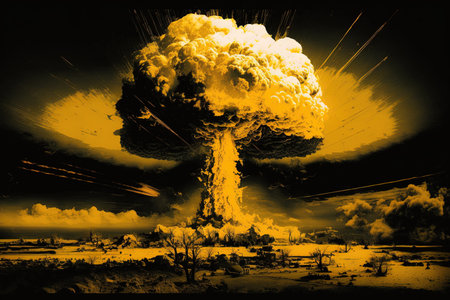 the International Day against Nuclear Tests abstract illustration generative aiの素材