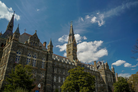 washington DC georgetown university on sunny dayの写真素材