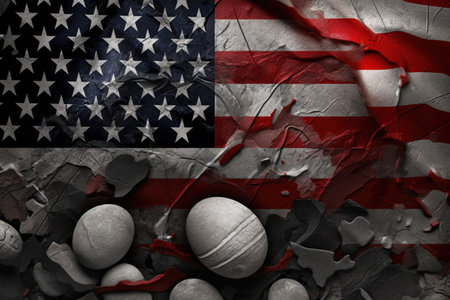 poster abstract digital artwork Celebrating memorial day celebration illustration generative aiの素材