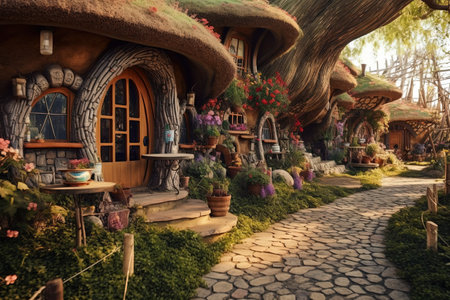 Wine Wonderland: Step into a whimsical realm where vineyards bloom like enchanted gardens, and every glass holds the essence of magic, illustration generative aiの素材