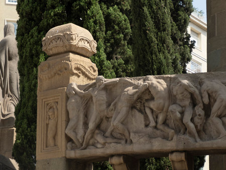 passeig de gracia barcelona buildings detailの写真素材