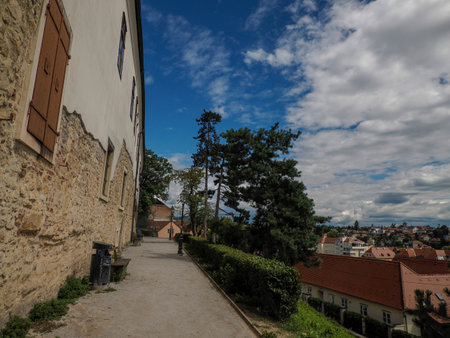 old town Zagreb Croatia architecture city town buildingの写真素材