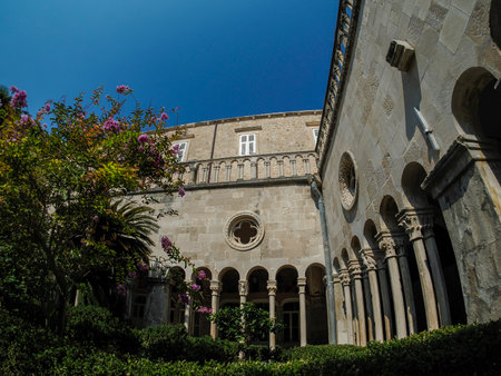 The Franciscan Church and Monastery in Dubrovnik Croatia medieval townの写真素材