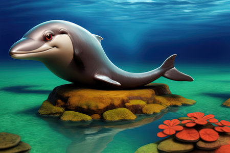 cute fat animal, illustration generative aiの素材