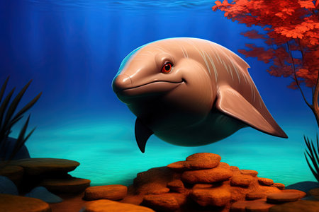 cute fat animal, illustration generative aiの素材