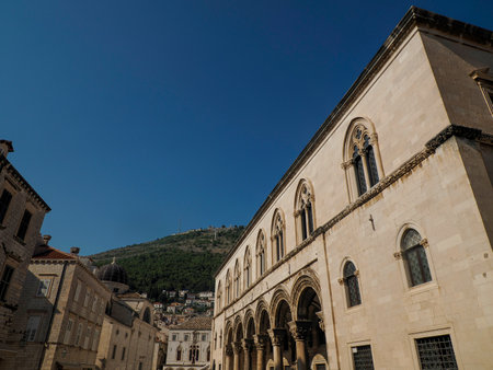 Dubrovnik Croatia medieval Rector's Palace Croatian Knezev dvor Italian Palazzo dei Rettori used to serve as the seat of the Rector of the Republic of Ragusa between the 14th century and 1808のeditorial素材