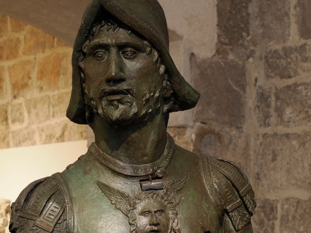 bronze jacks of clock tower Dubrovnik Croatia medieval townのeditorial素材