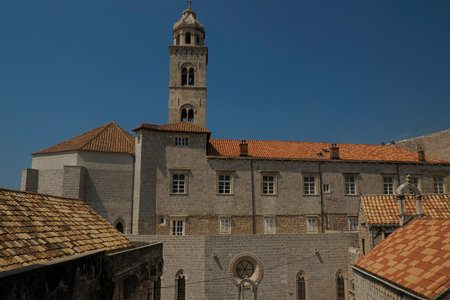 red tiles roof detail of Dubrovnik Croatia medieval town