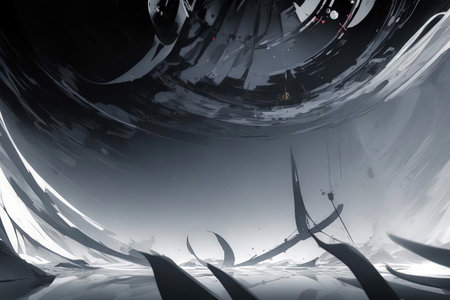 The celestial mechanics featuring intricate gears and celestial bodies, symbolizing the precision and beauty of cosmic mechanicsの素材