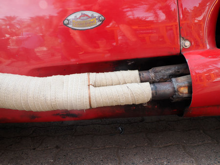 SANREMO, ITALY - OCTOBER 15 2023 - Historical Automobile Revival of the Circuit of Ospedaletti a competition in the streets of Ospedalettiのeditorial素材