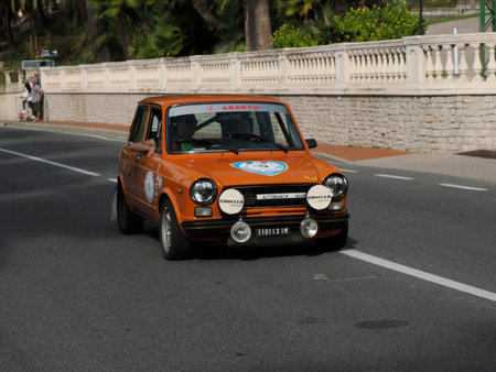 SANREMO, ITALY - OCTOBER 15 2023 - Historical Automobile Revival of the Circuit of Ospedaletti a competition in the streets of Ospedalettiのeditorial素材