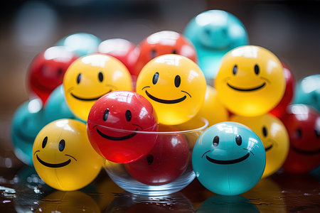 Happiness world international day, abstract illustrationの素材