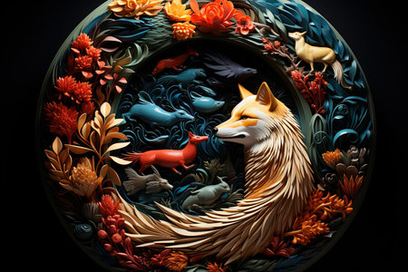 Wildlife world international day, abstract illustrationの素材