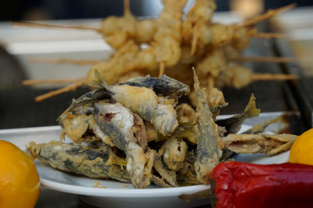 Anadolu Kavagi village fresh fish restaurant bosphorus cruise turkeyの写真素材