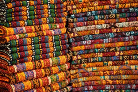 Various Dress and fabrics at istanbul bazar showcasing the rich and colorful tapestry of Turkish...