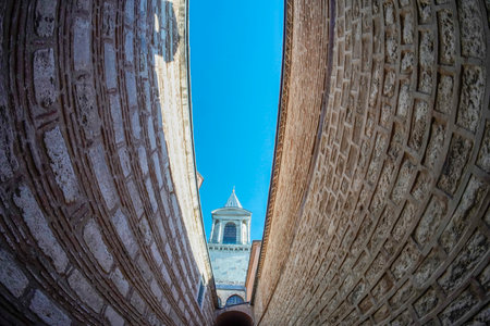 ISTANBUL, TURKEY - JANUARY 5, 2024: Topkapi Palace Istanbul, Turkey, Ancient Ottoman residence view...