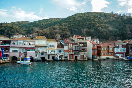 Anadolu Kavagi Village Istanbul Turkey, Bosphorus cruiseの写真素材