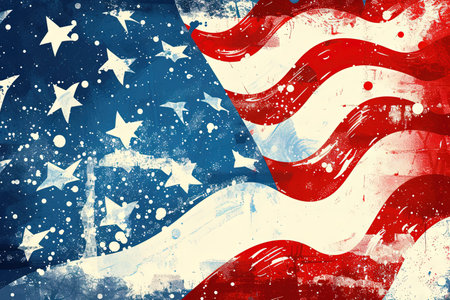 Happy presidents day abstract poster card with illustrationの素材