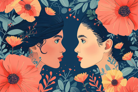International Womens Day poster abstract card illustration 8 Marchの素材