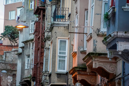 Old buildings in Fener district, Istanbul Turkey