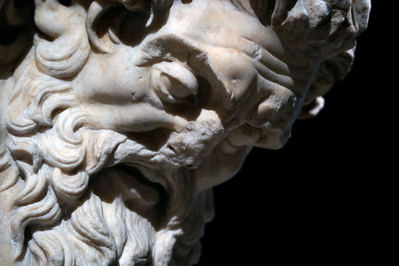ISTANBUL, TURKEY - JANUARY 7 2024 - Istanbul Archaeological Museum. Marsyas Statueのeditorial素材