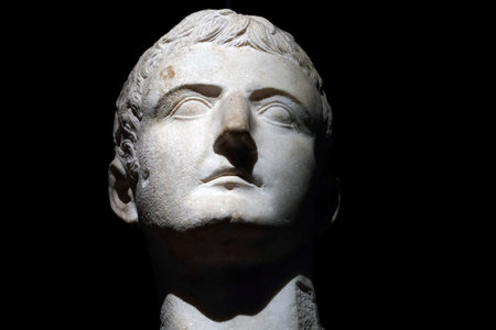 ISTANBUL, TURKEY - JANUARY 7 2024 - Istanbul Archaeological Museum. Emperor Tiberius
