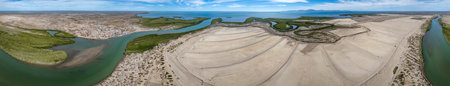 shrimp farming farm Puerto chale magdalena bay aerial view panorama baja california sur