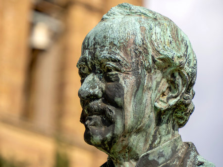 FLORENCE, ITALY - MARCH 23 2024: The monumental Cemetery of the "Porte Sante" next to the Basilica of San Miniato al Monte (St. Minias on the Mountain), in Florence, Tuscany, Italyのeditorial素材