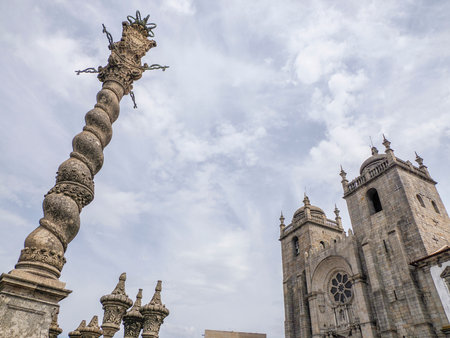Porto historic church cathedral, portugalの写真素材