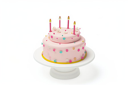 A Birthday cake Background, vector, ultra simple design, isolated on white backgroundのイラスト素材