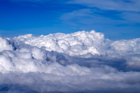 clouds from cockpit window panorama