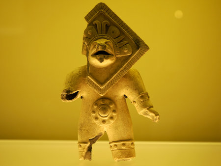 BOGOTA, COLOMBIA - JULY 3, 2024: Superb Gold artifacts on display in the Museo del Oro (Gold...