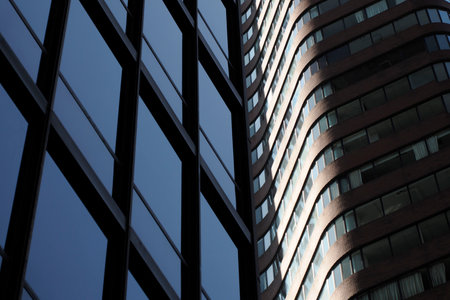 famous new york manhattan skyscrapers building detailの写真素材