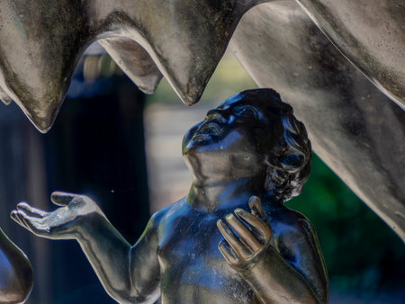 The Cincinnati wolf statue was gifted by the people of Rome, Italy, to Cincinnati in commemoration of the Roman patrician and leader Cincinnatus, for whom Cincinnati is named.の写真素材